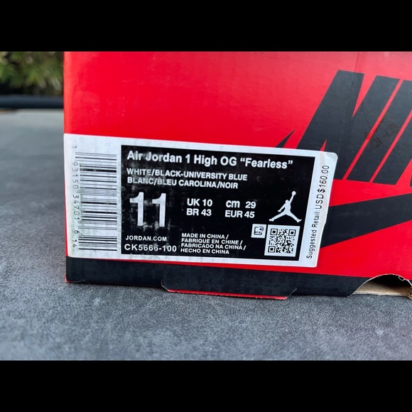 (Sold)Jordan 1 fearless - Picture 3 of 10